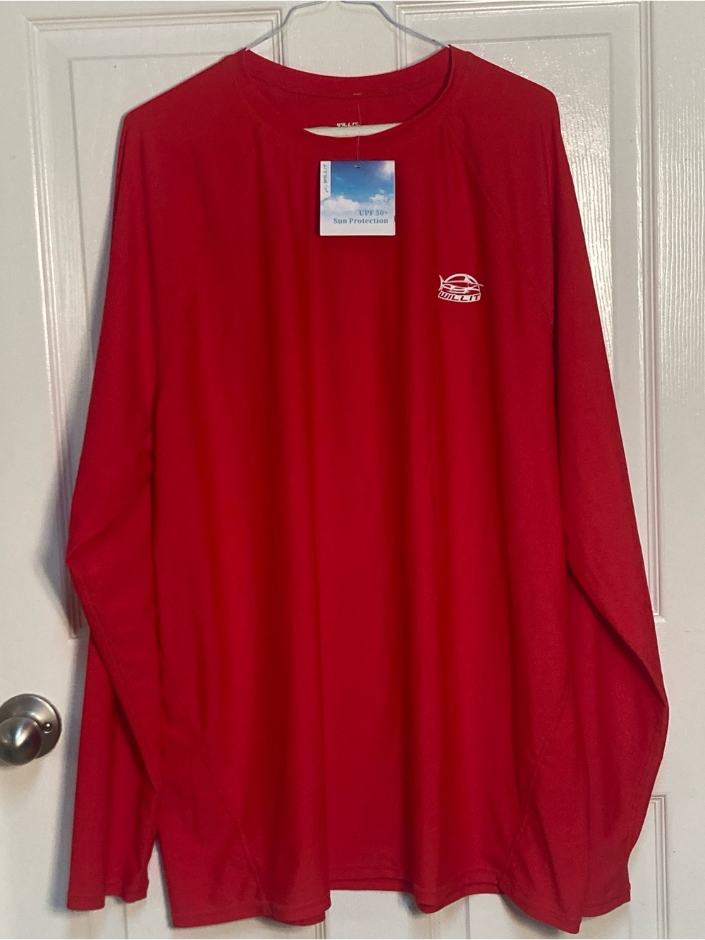 Men's Long-Sleeve Performance Tee - Red